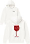 May Contaın Design Printed Oversized White Hooded Sweatshirt