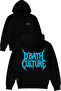 Dbath 1 Design Printed Oversized Black Hooded Sweatshirt