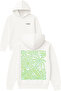 Sunsets on the Coast Design Printed Oversized White Hooded Sweatshirt