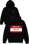 Hello I'M Stressed Design Printed Oversized Black Hooded Sweatshirt