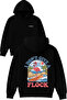 I Don'T Give a  Design Printed Oversized Black Hooded Sweatshirt