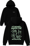 Under the Palms Design Printed Oversized Black Hooded Sweatshirt