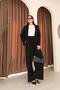 Women's Black New Season Cashmere Oversize Lined Short Cashmere Coat. 57013 - 6