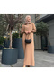 Enzo Premium Yarn Series Zip-Up Long Knit Dress - 2