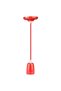 Red Porcelain E27 Pendant Ceiling Light Holder - 2