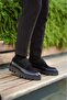 Anton Black Men's Leather Shoes - 8