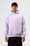 Oversized Printed Hooded Hoodie Lilac - 2