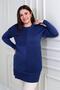 Women's Plus Size Tunic Blouse with Button Detail on the Sleeves - 2