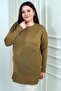 Women's Plus Size Tunic Blouse with Button Detail on the Sleeves