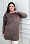 Women's Plus Size Tunic Blouse with Button Detail on the Sleeves