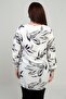 Women's Crew Neck Large Leaf Sleeve Folded Plus Size Placket Long Shirt - 4