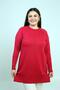 Women's Sleeves Buttoned Cold Yarn Plus Size Tunic Blouse - 3