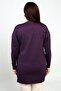 Women's Plus Size Tunic Blouse with Button Detail on the Sleeves - 4