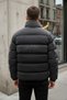 Men's Leather Detailed Puffer Jacket - 4