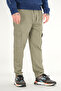 Men's Cargo Pants Comfortable Fit Cotton 6 Pockets Drawstring Elastic Waist Light Khaki - 3