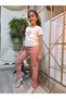 Girl's Leggings Winter Cotton Fleece-Lined Elastic Waist with Glasses Cat Dusty Rose Slim Fit - 6