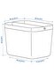 RISATORP Basket with compartments, white, 33 x 24 x 23 cm - 6