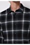 Regular Fit Shirt Neck Plaid Men's Navy Blue Long Sleeve Shirt - 4