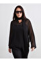 Shawl Collar Polka Dot Chiffon Blouse and Undershirt
