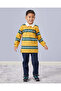 Boys Mustard & Green Long Sleeve Polo Shirt - 2