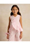 Girls Pink Checkered Blouse With Hairband