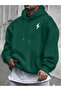Men's Şimşek Printed Hooded Hoodie