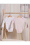 Baby White And Pink Print And Solid Bodysuit Set (Pack of 2)