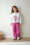 Labubu Detailed Hooded Girl's Suit Winter Cotton Tracksuit Set - 3