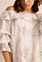 Women Printed Off Shoulder Ruffle Prairie Blouse - 4