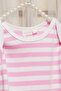 Baby Pink And White Printed Bodysuit Set (Pack Of 2) - 5
