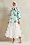 Women Green Printed Blouse - 2