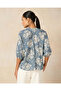 Women Blue Printed Blouse - 3