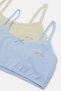 Senior Girls Blue And Yellow Padded Bra (Pack of 2) - 2