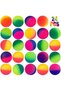 Bouncy Balls Party Favors for Kids - 24 Pcs Colorful Mini Rainbow