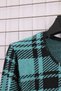 Women's Plus Size Stretch Fabric Crew Neck Plaid Pattern Soft Sweater Mom Blouse - 5