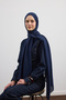 Organic Crash Shawl Navy Blue - 4