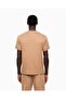 Men's Cotton Crew Neck Short Sleeve Beige T-Shirt - 3