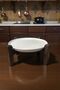 Alpina 2-Piece Black Bamboo Stand Porcelain Serving Plate Set 20cm and 26cm, Serving Plate - 7