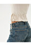 Cream Organic Cotton Wrap Blouse with Adjustable Waist Tie - 3