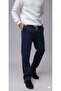 Men's Navy Blue Roberto Thick Fleece Wide Leg Baggy Sweatpants - 2