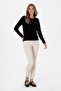 Women's Black Basic Knitwear Cardigan 50307719-Vr046 - 4