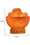 Himalayan Salt Fire Bowl Lamp with Heart Crystals - 2