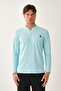 V-Neck Slit Detailed Long Sleeve T-Shirt - 2