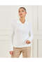 Women Ivory Collard Knitted Pullover