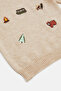 Infant Boys Beige Camping Embroidery Pullover - 3