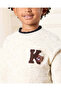 Boys White Teddy Embroidered Sweater - 4