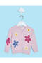 Infant Girls Pink Floral Print Sweater