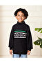 Boys Black Awesome Roll Neck Jumper