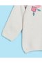 Infant Girls Beige Floral Embroidered Pullover - 3