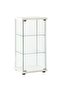 Storage Cabinet Tempered Glass White